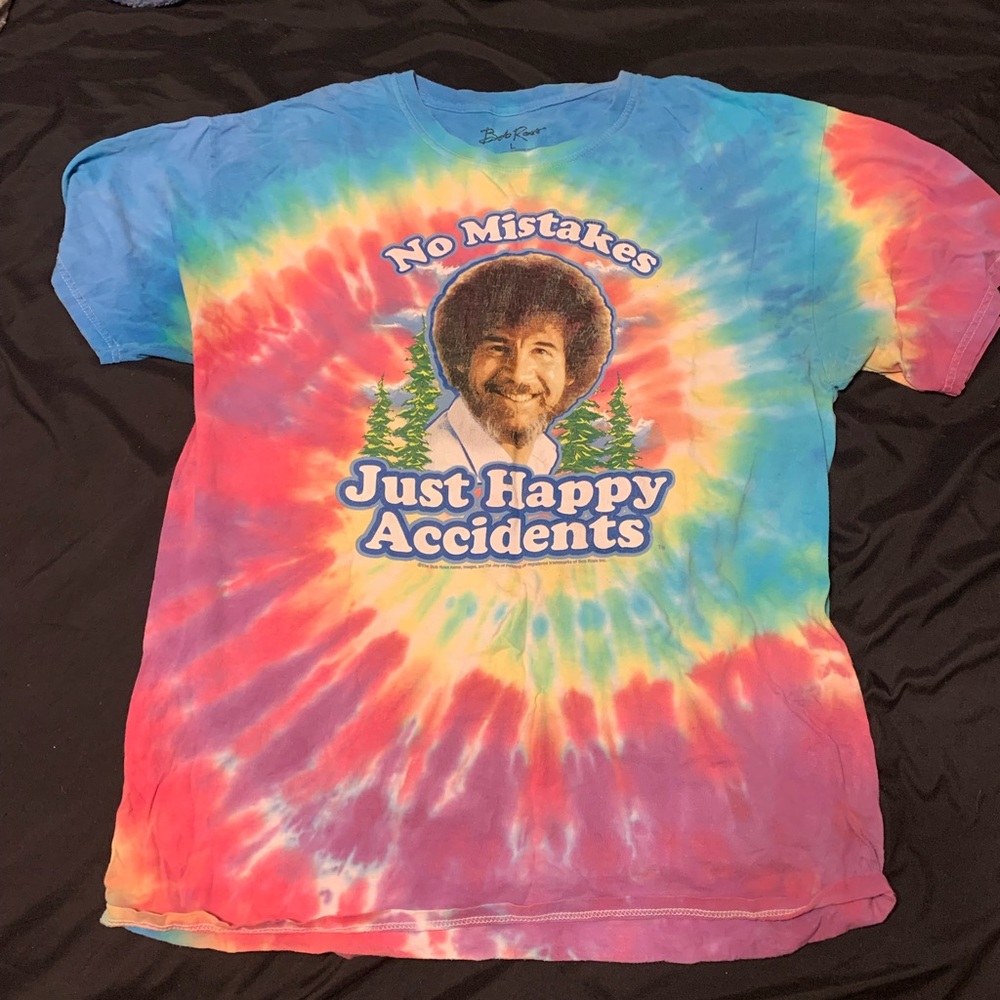 ✨ hippie tie dye Bob Ross shirt from Spencer’s ✨ size L Unisex